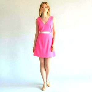 FRENCH CONNECTION Pink A-line Mini Dress 6 Barbiecore Cosplay Party Cocktail
